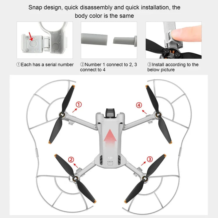Proteção para Hélices de Drone STARTRC Anel Anti-colisão para DJI Mini 3 Pro, Para DJI Mini 3 Pro