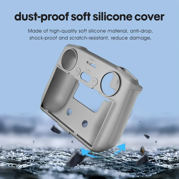 Capa de Silicone STARTRC Anti-impacto e Anti-riscos para Comando Remoto DJI Mini 3 Pro, Para Comando Remoto DJI Mini 3 Pro (Cinza), Para Comando Remoto DJI Mini 3 Pro (Preto)