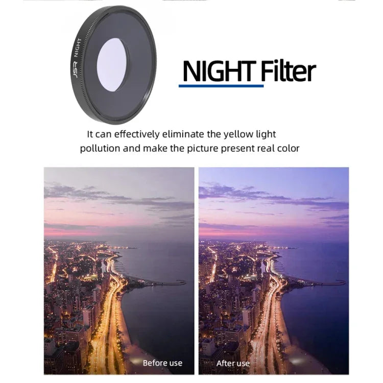 Filtro de Lente NIGHT JSR para DJI Osmo Action 3, NIGHT