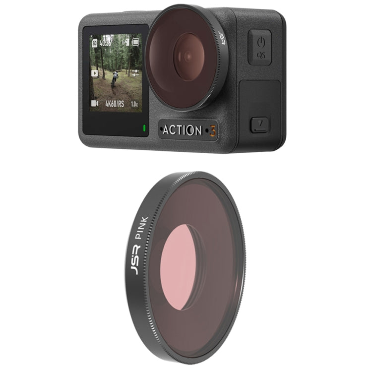 Filtro de Lente de Cor para Mergulho JSR para DJI Osmo Action 3, Filtro Vermelho para Mergulho, Filtro Rosa para Mergulho, Filtro Roxo para Mergulho
