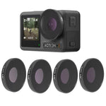 Filtro de Lente JSR 4 em 1 ND8PL / ND16PL / ND32PL / ND64 PL para DJI Osmo Action 3, 4 em 1 NDPL