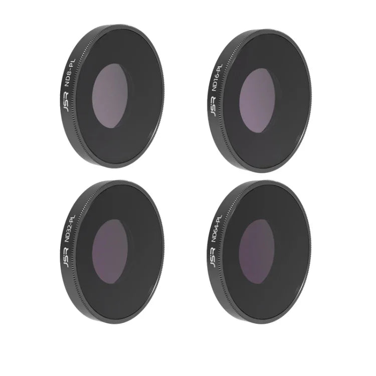 Filtro de Lente JSR 4 em 1 ND8PL / ND16PL / ND32PL / ND64 PL para DJI Osmo Action 3, 4 em 1 NDPL