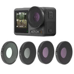 Filtro de Lente JSR 4 em 1 UV CPL ND16 ND32 para DJI Osmo Action 3, 4 em 1