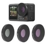 Filtro de Lente JSR 3 em 1 CPL ND8 ND16 para DJI Osmo Action 3, 3 em 1
