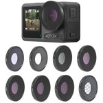Filtro de Lente JSR 8 em 1 Streak Azul CPL ND8 ND16 ND32 ND64 STAR NIGHT para DJI Osmo Action 3, 8 em 1