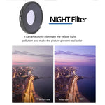 Filtro de Lente JSR 8 em 1 Streak Azul CPL ND8 ND16 ND32 ND64 STAR NIGHT para DJI Osmo Action 3, 8 em 1