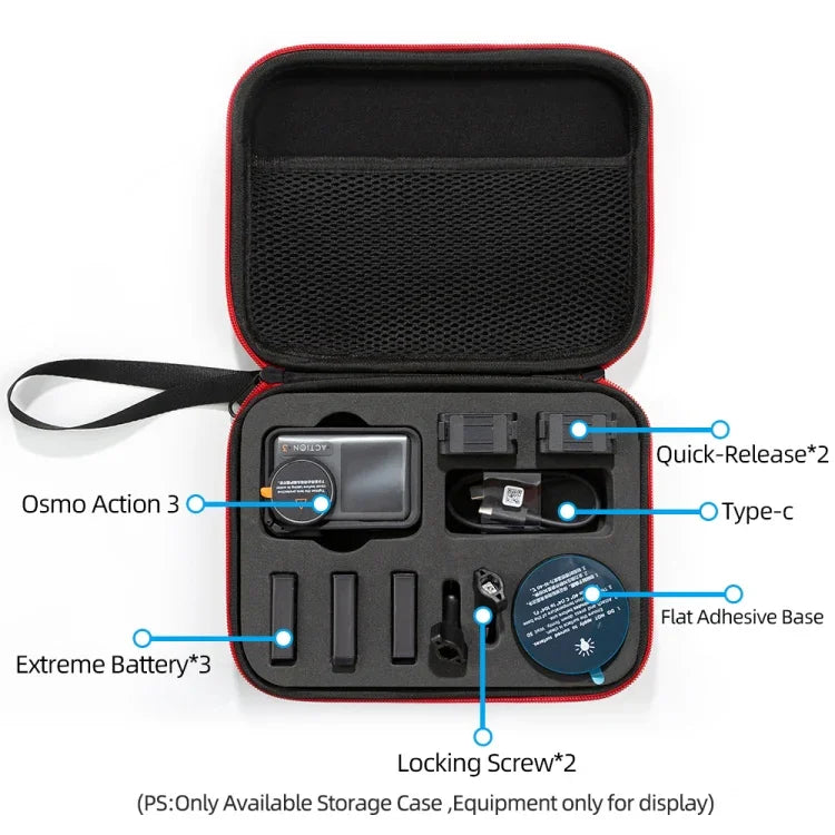 Bolsa de Transporte para DJI Osmo Action 3, Tamanho: 21 x 16 x 6cm, Para DJI Osmo Action 3