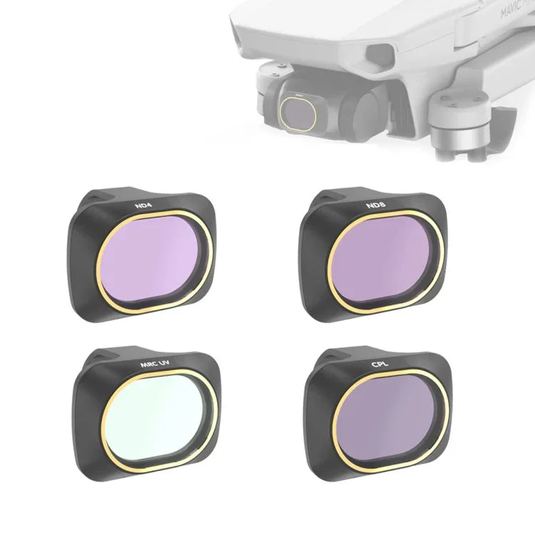 Filtro de Lente 4 em 1 UV + CPL + ND4 + ND8 para Drone JSR DJI MAVIC mini, UV + CPL + ND4 + ND8