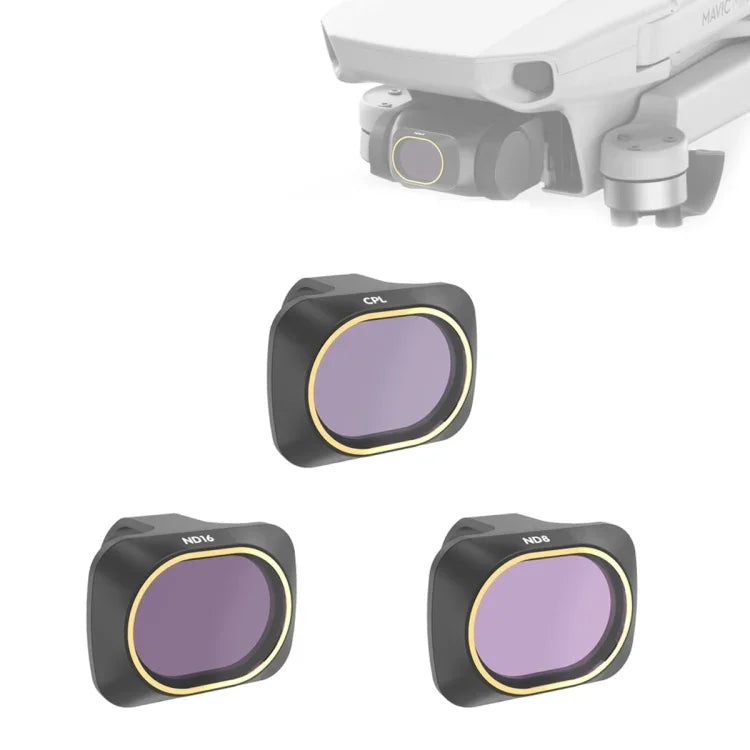 Filtro de Lente 3 em 1 CPL + ND8 + ND16 para Drone JSR DJI MAVIC mini, CPL + ND8 + ND16