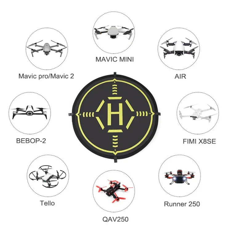 STARTRC Tapete Portátil para Estacionamento e Pouso Rápido para Drone Quadcopter RC para DJI Mavic Mini / Mavic Air 2, Diâmetro: 56cm, Diâmetro: 56cm