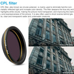 Filtro CPL com Borda Dourada PGYTECH X4S-MRC para DJI Inspire 2 / Câmera Gimbal X4S, CPL