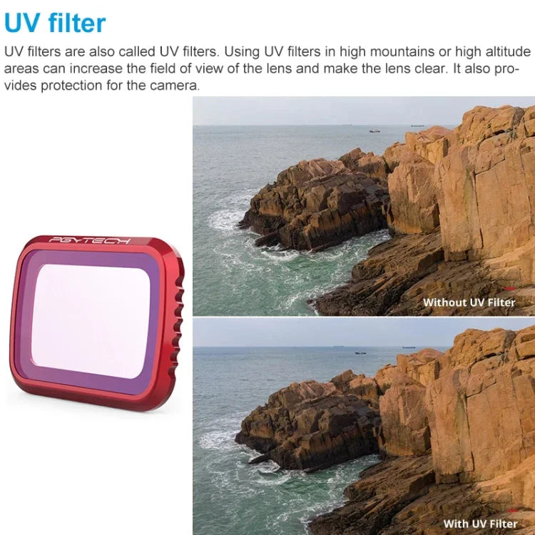 PGYTECH P-16A-032 Filtro UV para Lente para DJI Mavic Air 2, Filtro UV