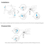 PGYTECH P-16A-036 Extensões Portáteis Elevadas para Trem de Pouso para DJI Mavic Air 2, Extensões