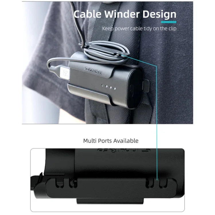 Suporte de Clipe de Bateria Sunnylife Organizador de Cabos Enrolador Capa Protetora para DJI FPV Goggles V2, Suporte de Bateria Sunnylife