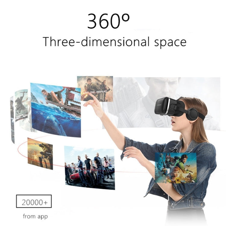 Óculos de Vídeo 3D de Realidade Virtual VR SHINECON G04E, Adequados para Smartphones de 3.5 a 6.0 polegadas com Auscultadores HiFi