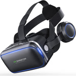 Óculos de Vídeo 3D de Realidade Virtual VR SHINECON G04E, Adequados para Smartphones de 3.5 a 6.0 polegadas com Auscultadores HiFi
