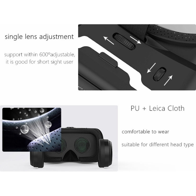 Óculos de Vídeo 3D de Realidade Virtual VR SHINECON G04E, Adequados para Smartphones de 3.5 a 6.0 polegadas com Auscultadores HiFi