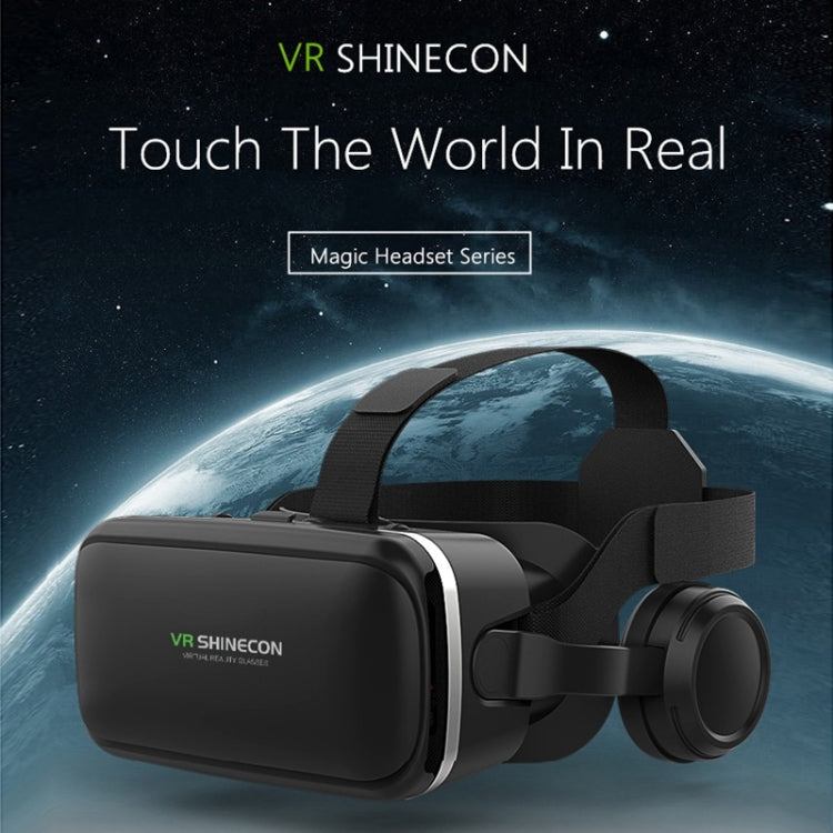 Óculos de Vídeo 3D de Realidade Virtual VR SHINECON G04E, Adequados para Smartphones de 3.5 a 6.0 polegadas com Auscultadores HiFi