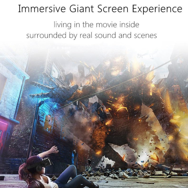 Óculos de Vídeo 3D de Realidade Virtual VR SHINECON G04E, Adequados para Smartphones de 3.5 a 6.0 polegadas com Auscultadores HiFi