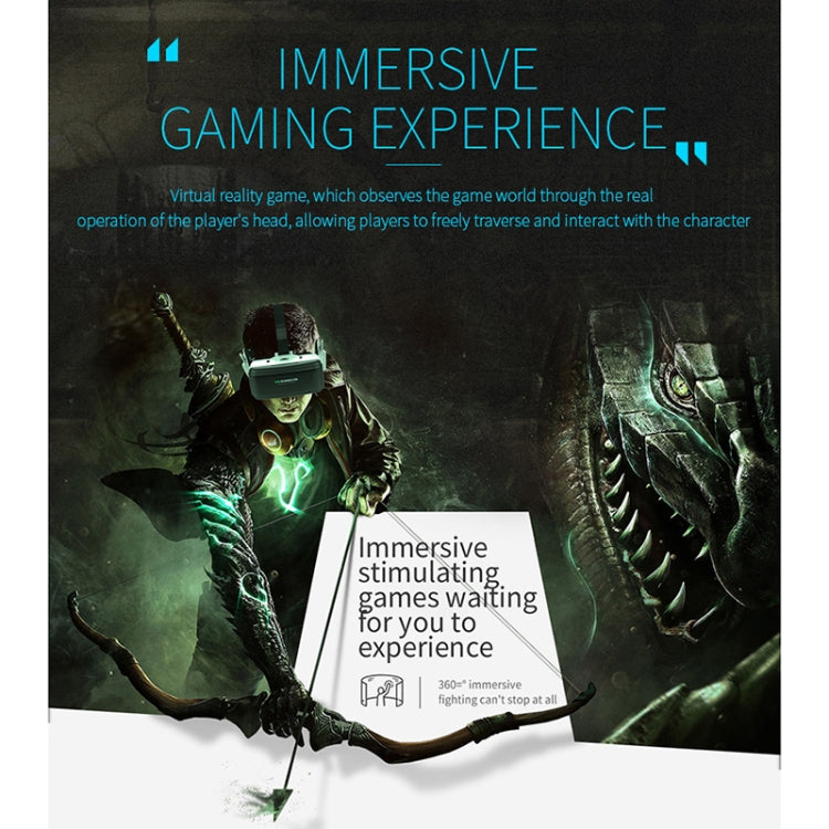 Óculos de Vídeo 3D de Realidade Virtual VR SHINECON G06E Adequados para Smartphone de 4,7 polegadas a 6,1 polegadas com Auscultadores, G06E