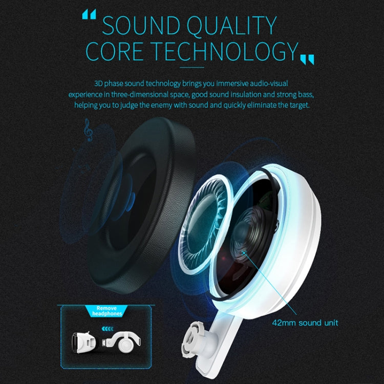 Óculos de Vídeo 3D de Realidade Virtual VR SHINECON G06E Adequados para Smartphone de 4,7 polegadas a 6,1 polegadas com Auscultadores, G06E