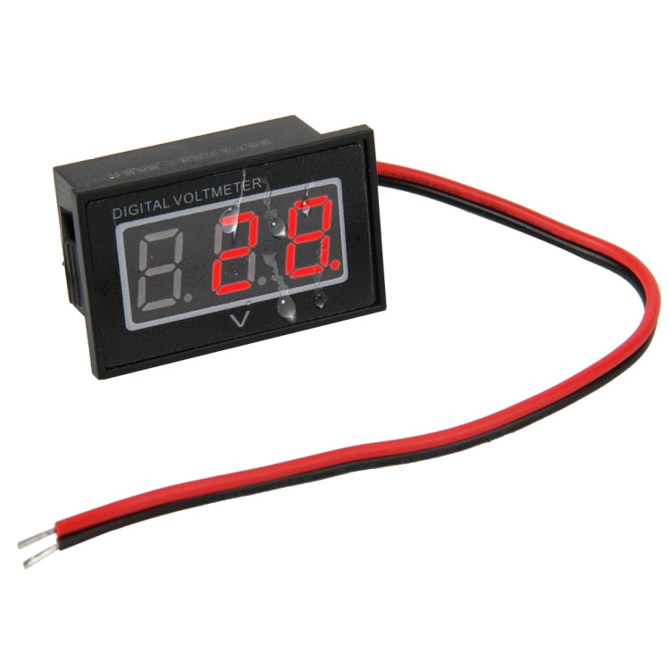 Medidor Digital de Voltagem Mini Impermeável IPX4 com Display de Luz Vermelha V40D 2 Fios, Medição de Voltagem: DC 2.5-30V, DT0002G, DT0002L, DT0002R