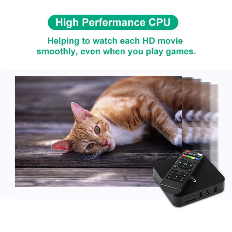 MXQ Pro 5G Media Player Full HD 1280 x 720 1GB+8GB RK30Board Quad Core Android 7.1 Caixa TV com Comando à Distância