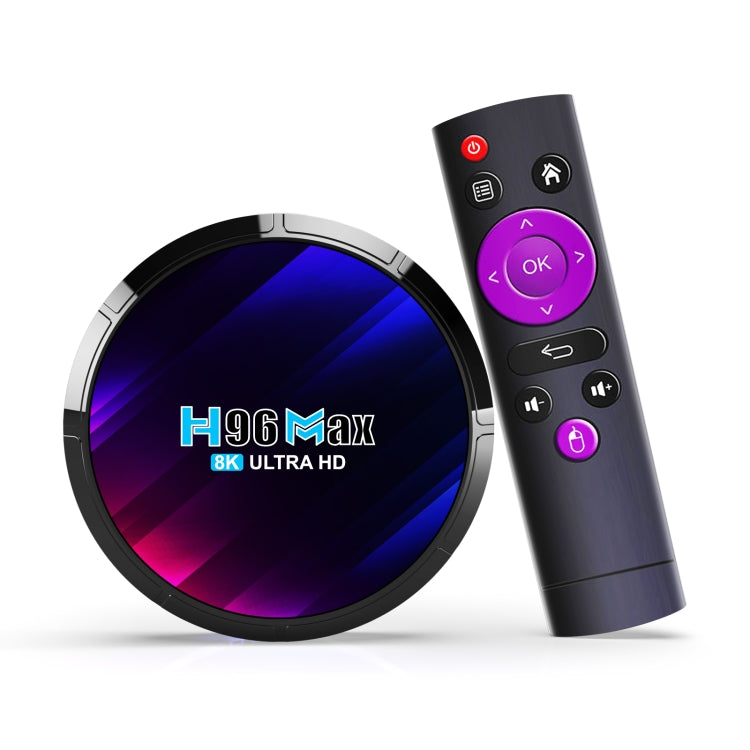 H96 Max 8K Ultra HD Smart TV Box Android 13.0 Media Player com Comando à Distância, RK3528 Quad-Core, 4GB+64GB, 4GB+64GB