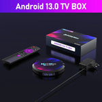 H96 Max 8K Ultra HD Smart TV Box Android 13.0 Media Player com Comando à Distância, RK3528 Quad-Core, 4GB+64GB, 4GB+64GB