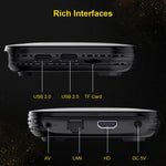HK1 RBOX-H8S 4K Ultra HD Android 12.0 Smart TV Box com Comando à Distância, Allwinner H618 Quad-Core, 4GB+64GB, 4GB+64GB