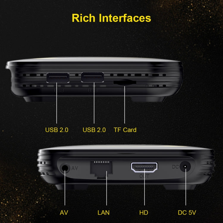 HK1 RBOX-H8S 4K Ultra HD Android 12.0 Smart TV Box com Comando à Distância, Allwinner H618 Quad-Core, 4GB+64GB, 4GB+64GB