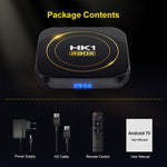 HK1 RBOX-H8S 4K Ultra HD Android 12.0 Smart TV Box com Comando à Distância, Allwinner H618 Quad-Core, 4GB+64GB, 4GB+64GB