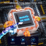 X88 Pro 13 Acrílico 8K Ultra HD Android 13.0 Caixa Smart TV com Comando à Distância, RK3528 Quad-Core, 4G+64GB, 4G+64GB