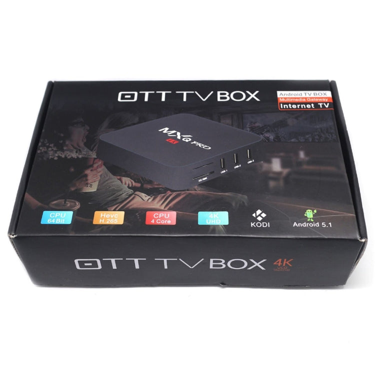 MXQ PROi 1080P 4K HD Smart TV BOX com Comando à Distância, Android 7.1 S905W Quad Core Cortex-A53 até 2GHz, RAM: 2GB, ROM: 16GB, Suporta WiFi, Ficha UK, 2GB+16GB, Ficha UK