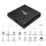 X96 Air 8K Smart TV BOX Android 9.0 Media Player com Comando à Distância, Quad-core Amlogic S905X3, RAM: 4GB, ROM: 32GB, WiFi Dual Band, Bluetooth, Ficha AU, 4GB+32GB