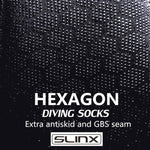 Meias de mergulho SLINX 1702 em neopreno 3mm antiderrapantes e quentes, S, M, L, XL
