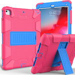 Shockproof Two-color silicone Protection Shell for iPad 9.7(2018) & 9.7(2017) & Air 2, with Holder