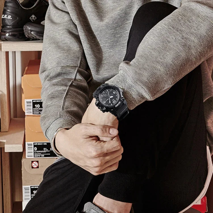 Relógio de Pulso Masculino SKMEI 1155B Multifuncional para Desporto ao Ar Livre, Noctilucente, Impermeável, com Mostrador Grande