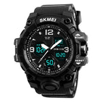Relógio de Pulso Masculino SKMEI 1155B Multifuncional para Desporto ao Ar Livre, Noctilucente, Impermeável, com Mostrador Grande