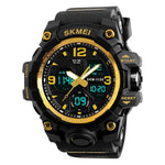 Relógio de Pulso Masculino SKMEI 1155B Multifuncional para Desporto ao Ar Livre, Noctilucente, Impermeável, com Mostrador Grande