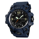 Relógio de Pulso Masculino SKMEI 1155B Multifuncional para Desporto ao Ar Livre, Noctilucente, Impermeável, com Mostrador Grande