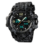 Relógio de Pulso Masculino SKMEI 1155B Multifuncional para Desporto ao Ar Livre, Noctilucente, Impermeável, com Mostrador Grande