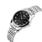 Relógio de Pulso SKMEI 9058 Multifuncional, Impermeável, de Moda para Exterior, Correia de Aço em Quartzo, Estilo Masculino Preto, Estilo Masculino Branco, Estilo Masculino Azul, Estilo Feminino Preto, Estilo Feminino Branco, Estilo Feminino Azul