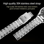 Relógio de Pulso SKMEI 9058 Multifuncional, Impermeável, de Moda para Exterior, Correia de Aço em Quartzo, Estilo Masculino Preto, Estilo Masculino Branco, Estilo Masculino Azul, Estilo Feminino Preto, Estilo Feminino Branco, Estilo Feminino Azul