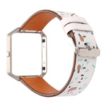 For Fitbit Blaze Leather Replacement Strap Watchband, A, B, C, D, E, F, G, Flamingo, Green Leaf, Peony, Red Flower, Sunflower
