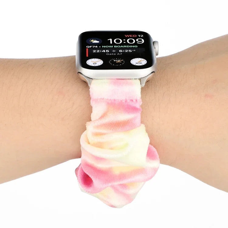 Correia de substituição para relógio em flanela, para Apple Watch Ultra 49mm / Series 8&7 45mm / SE 2&6&SE&5&4 44mm / 3&2&1 42mm, para Apple Watch Series 7 45mm / 6 & SE & 5 & 4 44mm / 3 & 2 & 1 42mm