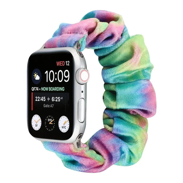 Correia de substituição para relógio em flanela, para Apple Watch Ultra 49mm / Series 8&7 45mm / SE 2&6&SE&5&4 44mm / 3&2&1 42mm, para Apple Watch Series 7 45mm / 6 & SE & 5 & 4 44mm / 3 & 2 & 1 42mm