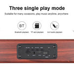 Coluna Bluetooth 4.2 Portátil de Madeira D10, D10 (Textura Madeira Vermelha)