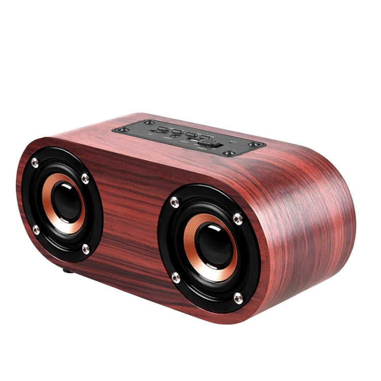 Coluna Bluetooth 4.2 Clássica de Madeira com Duas Trompas Q8, Q8 (Textura Madeira Vermelha), Q8 (Textura Nogueira)