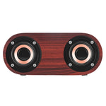 Coluna Bluetooth 4.2 Clássica de Madeira com Duas Trompas Q8, Q8 (Textura Madeira Vermelha), Q8 (Textura Nogueira)